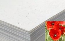 Seeded Craft Paper 10 Sheets A6 Size Poppy Seeds 200GSM Cardmaking Plantable ECO