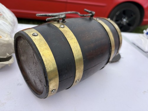 Antique keg barrel dark oak - antique,