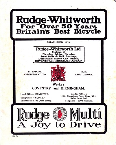 Rudge whitworth bicycles - rudge-whitworth, motor