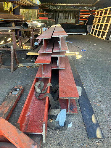 Red painted steel - painted,