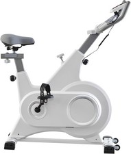 Silent Indoor Spin Bike w/ LCD Monitor, 6kg Flywheel & Adjustable Seat 330lb