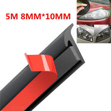 5M Slanted T-Type Sealing Strip Car Front Bumper & Headlight Weatherstrip Trim 