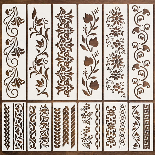 Flower texture stencils 12 - stencils,,