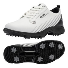 FitVille Mens Golf Shoes with Spikes Extra Wide Fit Sneakers Trainers Waterproof
