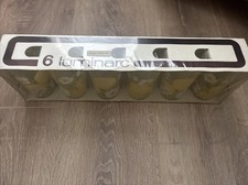 6 X Vintage Luminarc Glass Tumblers French Glassware Lemon Design