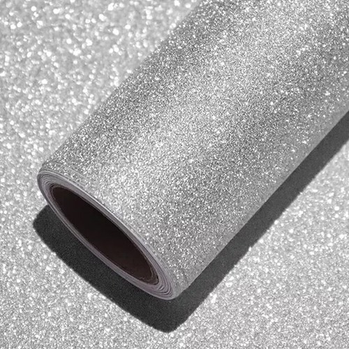 Silver glitter self adhesive - glitter,