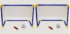 CHILDRENS MINI FOOTBALL GOAL POST TWIN SET KIDS PRACTICE SOCCER GOALS