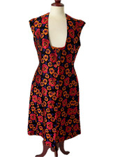 Vintage Elka Couture Floral Brocade Short Sleeved Dress Coat M