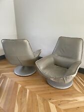 A pair of 1970/80s grey swivel