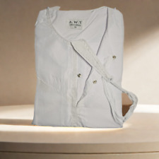 Jubbah Thobe Arabian Muslim Dress for Men White Emirati Jubba Embroidery