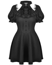 Dark In Love Gothic Lolita Ribbon Bow Mini Dress