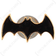 WW2 Russian Spetsnaz Black Bat Badge - Surplus - Screw Pin - Black and Gold