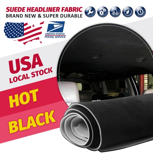 Black headliner fabric - black,