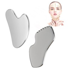 Metal Gua Sha Facial Tool Stainless Steel Scraping Massage Tool for All Skin