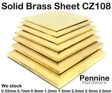 *Polished BRASS SHEET 0.7 to 3.0 mm Guillotine Cut Metal from UK Trade Supplier