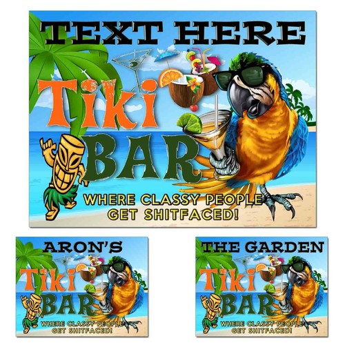 Tiki bar personalised - personalised, sign