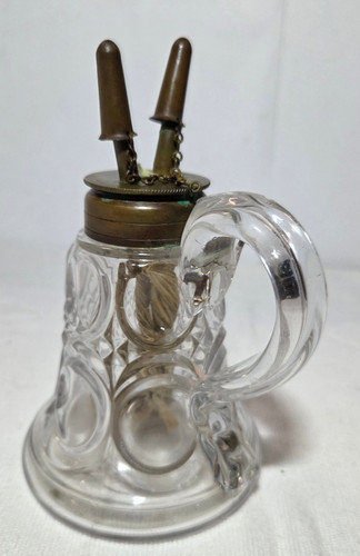 Antique glass camphene oil - glass,