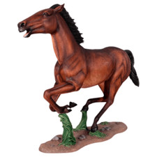 Galloping Horse Statue Realistic Dynamic Figure Detailed Lifelike Lifesize Model