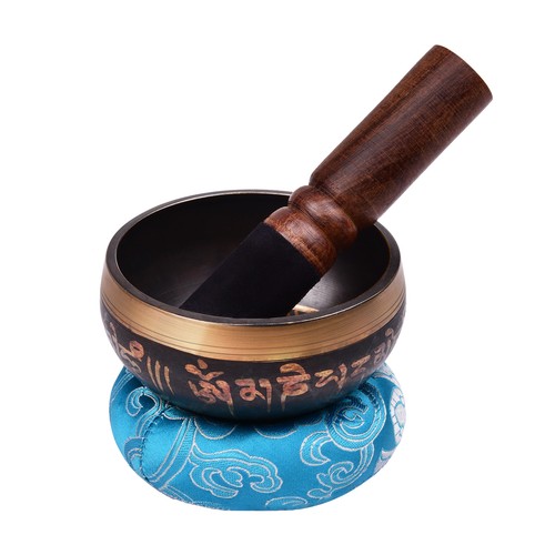 Tibetan singing bowl set - singing, with