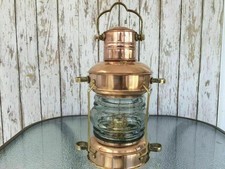 12" Copper Anchor Oil Lamp