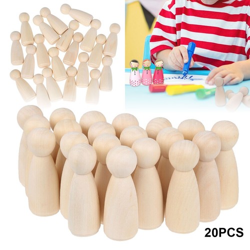 20pcs 65mm wooden doll peg - 20pcs,