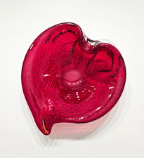 VTG Murano Style Red Art Glass