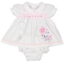Baby girls floral smocked