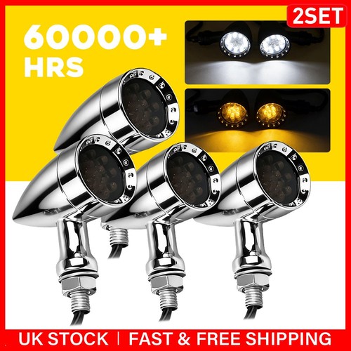 Chrome 12v 10mm led turn - chrome,