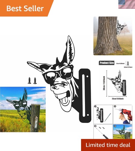 Charming peeping donkey metal - peeping,