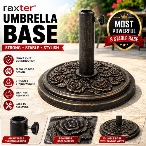 Garden parasol base 9kg cast - parasol,
