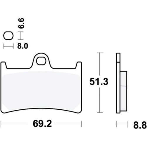 Brake pad sinter for - brake, scooter