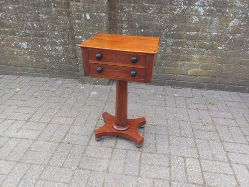 Antique mahogany pedestal - mahogany,