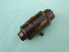 Vintage English Bakelite Bulb Holder, On Off Switch #2
