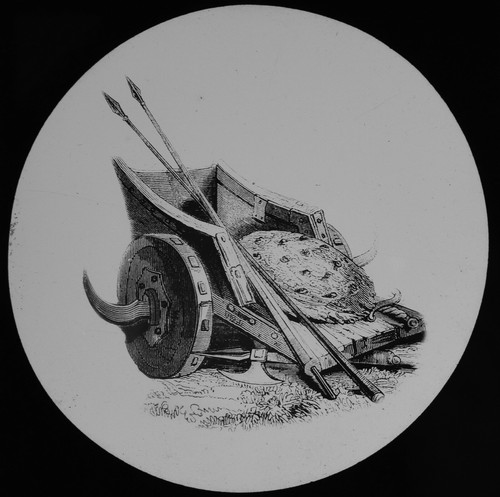 Antique magic lantern slide - magic,