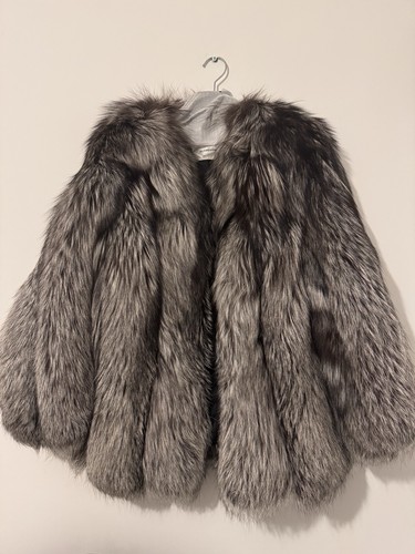 Vintage real silver fox fur - vintage,