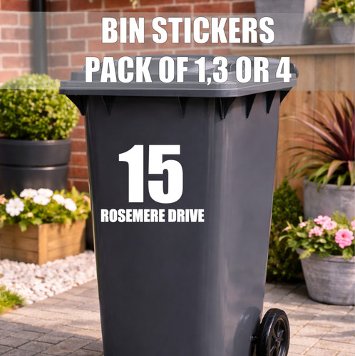 Personalised bin number - bin,