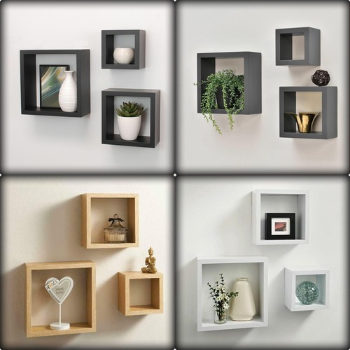Set wooden floating cube - 3,