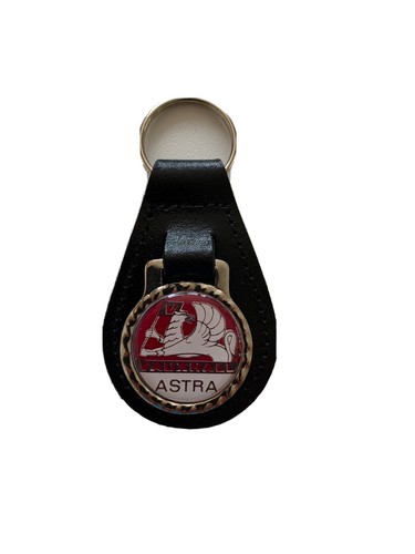 Black leather keyring fob - black,