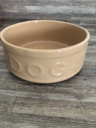 Ceramic dog bowl embossed - ceramic,