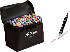 80pc Colouring Pens Dual Tip