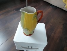 Vintage Shorter & Sons Pottery Pattern Jug Vase Corn Handpainted ceramics