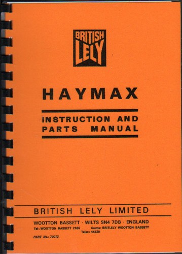 British lely haymax hay - "haymax",