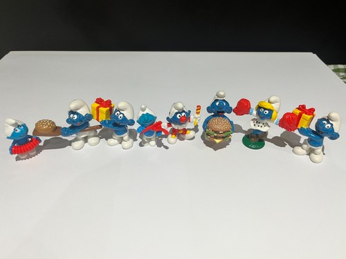 Mcdonalds set 8 smurfs - -,