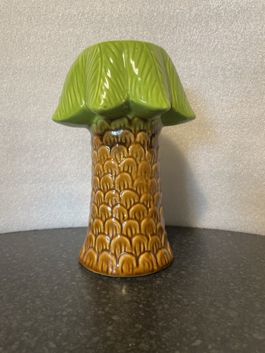 Vintage ceramic palm tree tiki - ceramic,
