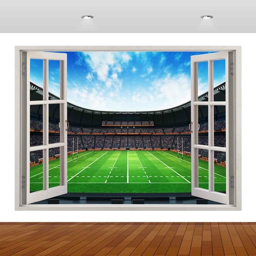 Rugby club player stadium - player, goal