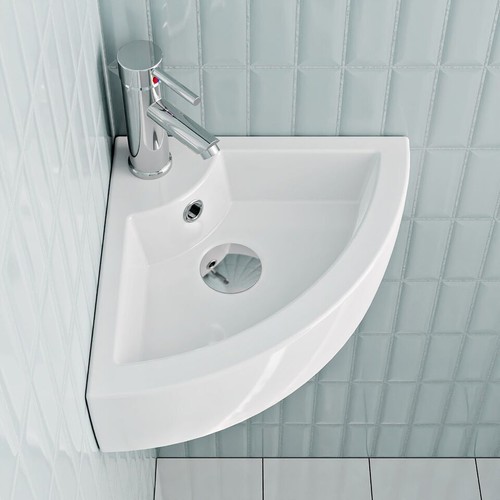 Corner sink basin white - corner,