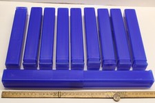 x10 plastic Pencil cases Telescopic Tubes Blue 32mm Paintbrush pen pencil cases