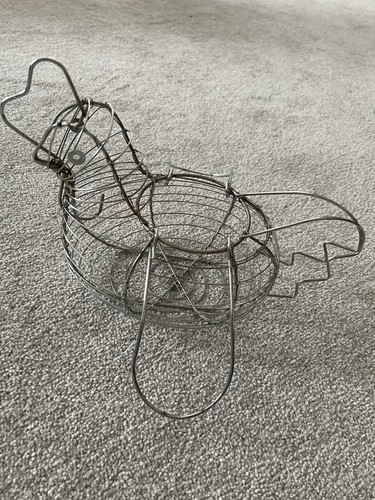 Vintage metal hen egg - vintage,