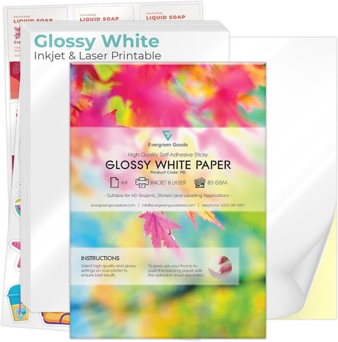 White matte sticker paper - a4,