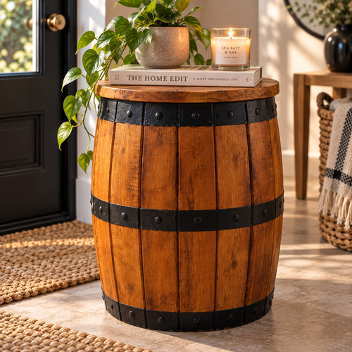 Solid wood beer barrel side - solid,